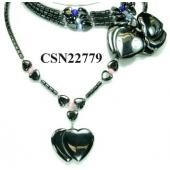 Cat's Eye Opal Hematite Heart Eagle Pendant Beads Chain Choker Fashion Women Necklace
